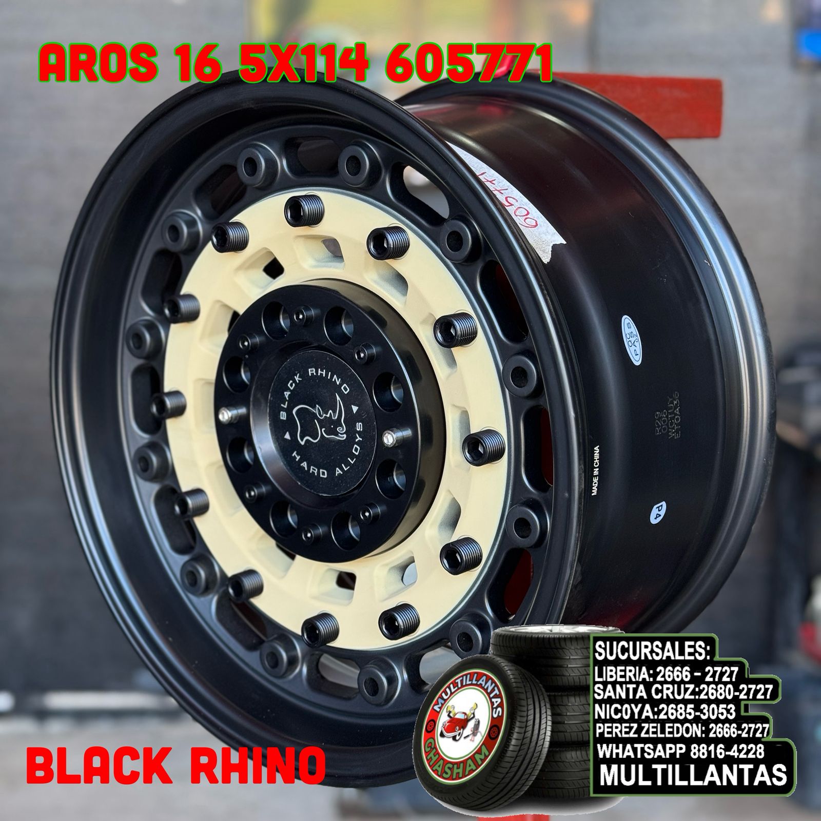 AROS # 16X8 5X114.3 ET0 SOB 60577